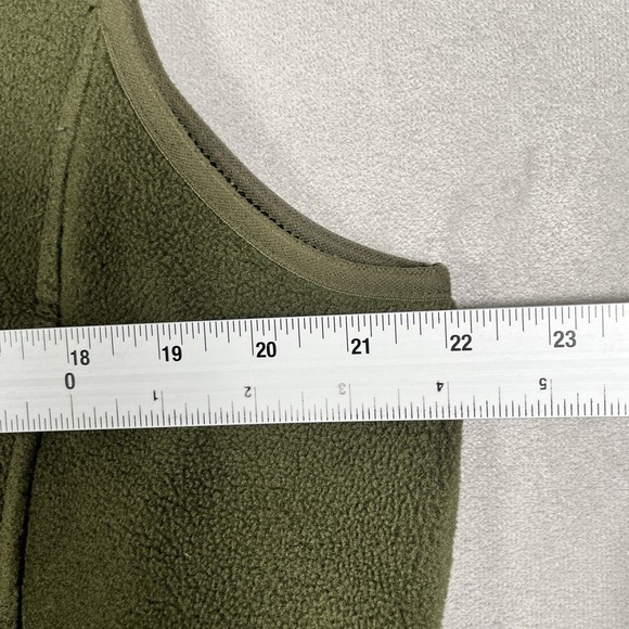 LL Bean Vest Mens L -Tall Green Full Zip Polartec Fleece Zipped Pockets-EUC - Picture 8 of 9